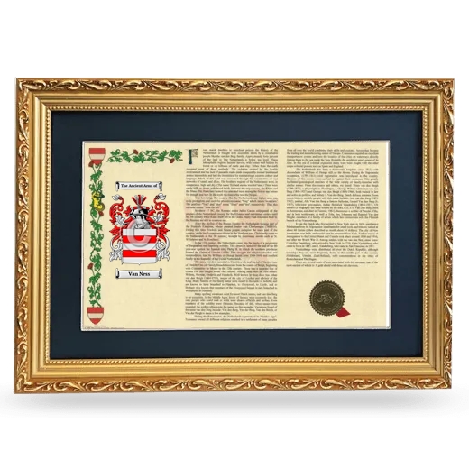 Van Ness Deluxe Armorial Landscape Framed - Gold